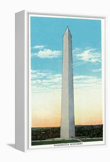 Washington, DC, Exterior View of the Washington Monument-Lantern Press-Framed Stretched Canvas