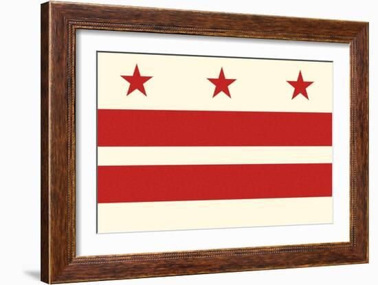 Washington DC Flag-Lantern Press-Framed Art Print