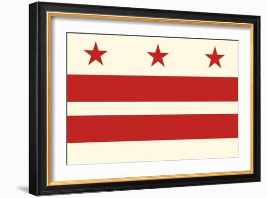 Washington DC Flag-Lantern Press-Framed Art Print