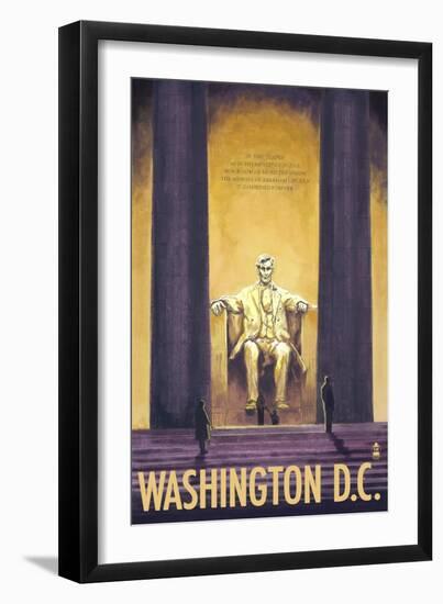 Washington DC, Lincoln Memorial-Lantern Press-Framed Art Print