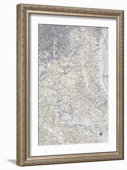 Washington DC Map B-GI ArtLab-Framed Giclee Print