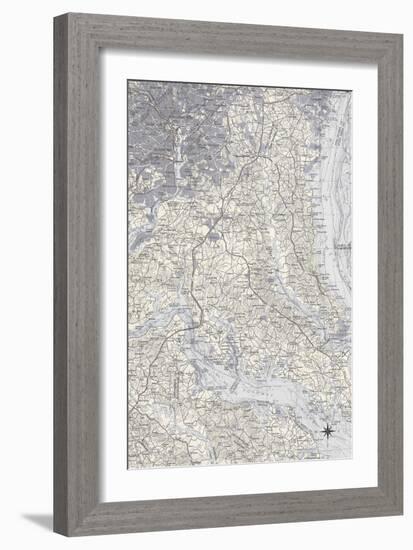 Washington DC Map B-GI ArtLab-Framed Giclee Print