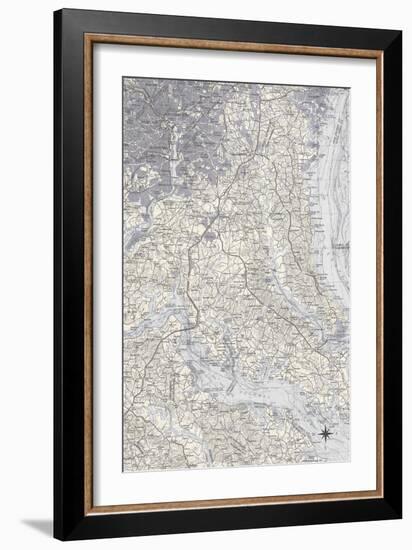 Washington DC Map B-GI ArtLab-Framed Giclee Print