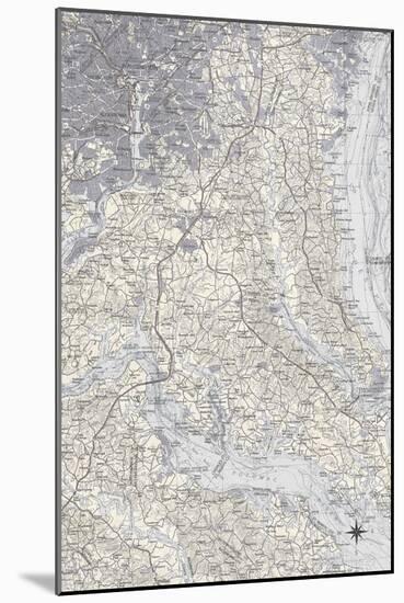 Washington DC Map B-GI ArtLab-Mounted Giclee Print