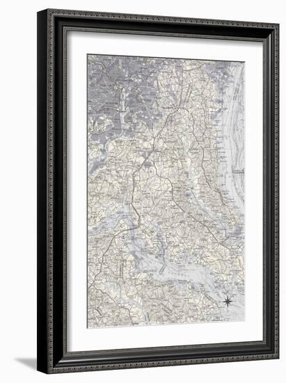 Washington DC Map B-GI ArtLab-Framed Giclee Print