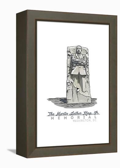 Washington, DC - Martin Luther King, Jr. Memorial-Lantern Press-Framed Stretched Canvas