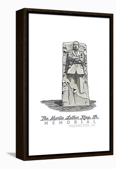 Washington, DC - Martin Luther King, Jr. Memorial-Lantern Press-Framed Stretched Canvas