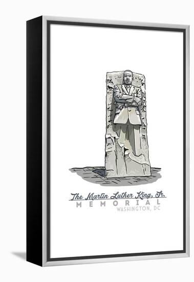 Washington, DC - Martin Luther King, Jr. Memorial-Lantern Press-Framed Stretched Canvas