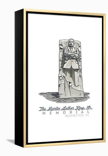 Washington, DC - Martin Luther King, Jr. Memorial-Lantern Press-Framed Stretched Canvas