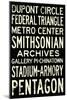 Washington DC Metro Stations Vintage Retro Metro Travel-null-Mounted Premium Giclee Print