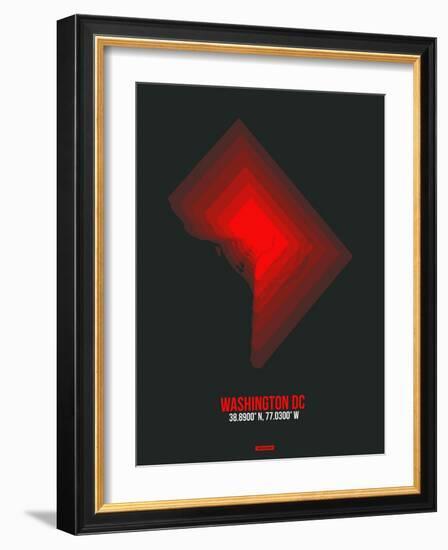 Washington DC Radiant Map 1-NaxArt-Framed Art Print