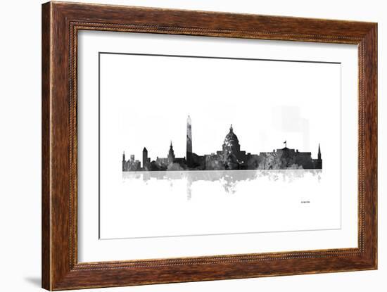 Washington DC Skyline BG 1-Marlene Watson-Framed Giclee Print