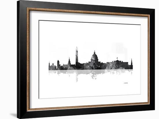 Washington DC Skyline BG 1-Marlene Watson-Framed Giclee Print