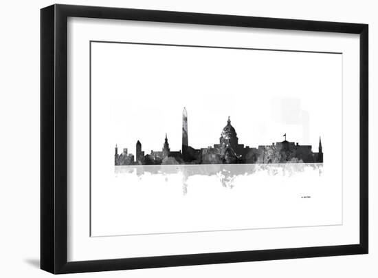 Washington DC Skyline BG 1-Marlene Watson-Framed Giclee Print