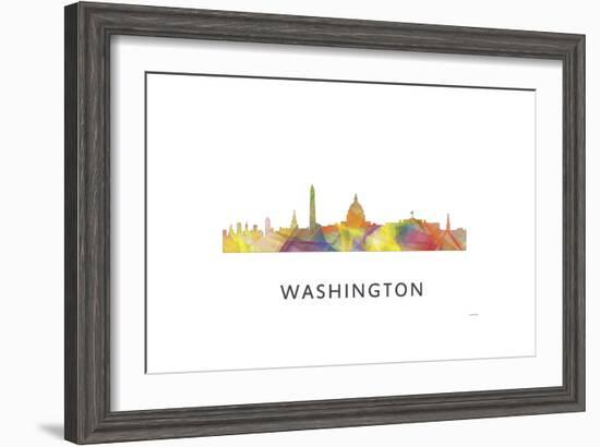 Washington DC Skyline-Marlene Watson-Framed Giclee Print