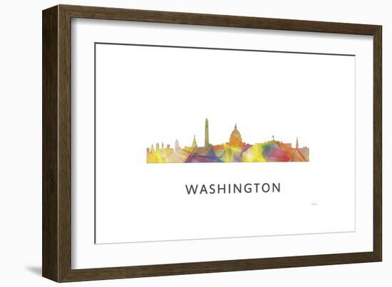 Washington DC Skyline-Marlene Watson-Framed Giclee Print