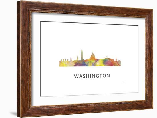 Washington DC Skyline-Marlene Watson-Framed Giclee Print