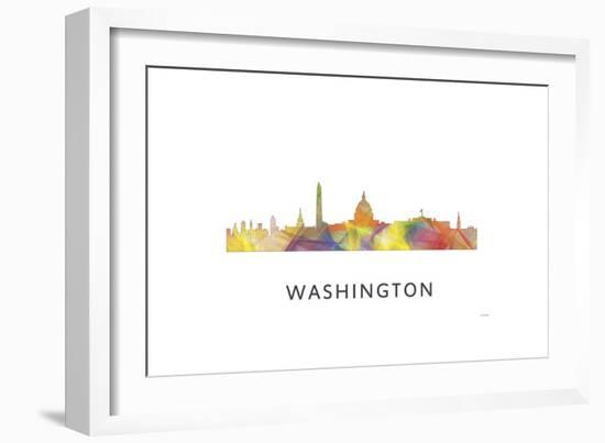 Washington DC Skyline-Marlene Watson-Framed Giclee Print