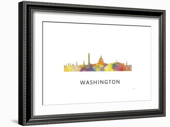 Washington DC Skyline-Marlene Watson-Framed Giclee Print