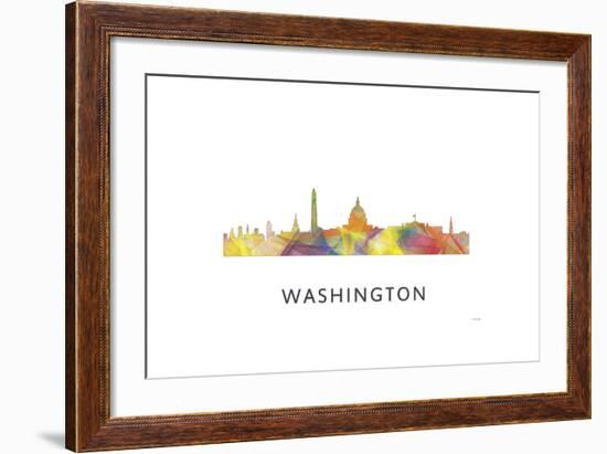 Washington DC Skyline-Marlene Watson-Framed Giclee Print