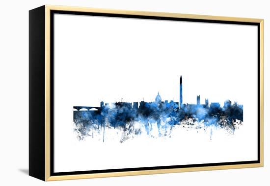 Washington DC Skyline-Michael Tompsett-Framed Stretched Canvas