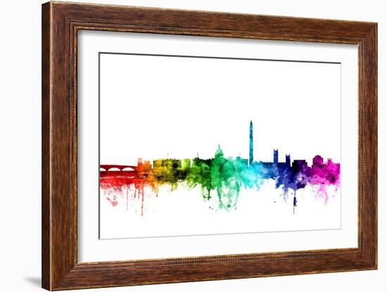 Washington DC Skyline-Michael Tompsett-Framed Art Print