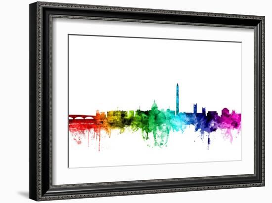 Washington DC Skyline-Michael Tompsett-Framed Art Print