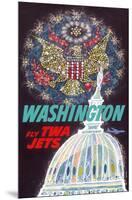 Washington DC - Trans World Airlines Fly TWA Jets - American Eagle Freedom Fireworks-null-Mounted Giclee Print