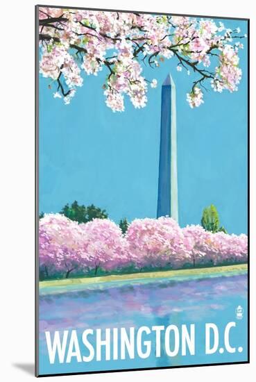 Washington DC, Washington Monument-Lantern Press-Mounted Art Print