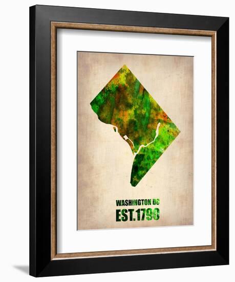 Washington Dc Watercolor Map-NaxArt-Framed Art Print