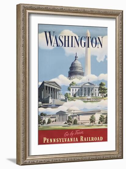 Washington, Go By Train-null-Framed Giclee Print