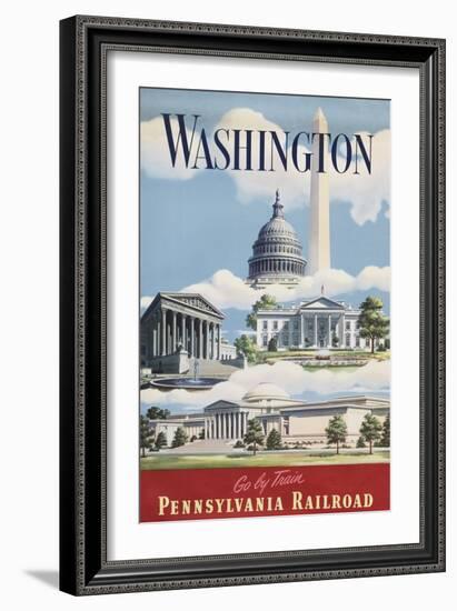 Washington, Go By Train-null-Framed Giclee Print