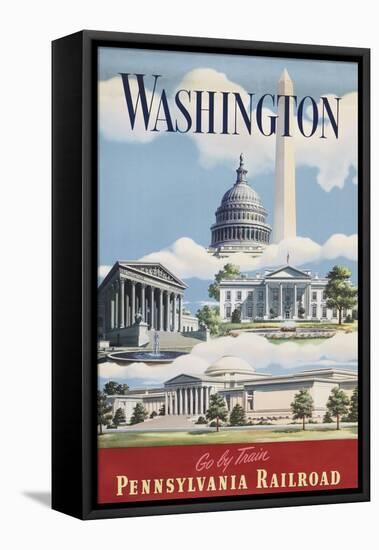 Washington, Go By Train-null-Framed Premier Image Canvas