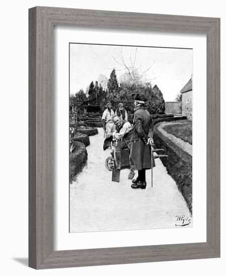 Washington in Garden-Howard Pyle-Framed Art Print