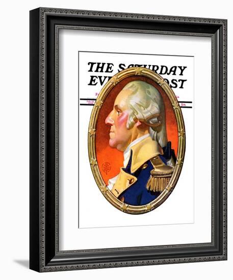 "Washington in Profile," Saturday Evening Post Cover, February 25, 1939-Joseph Christian Leyendecker-Framed Giclee Print