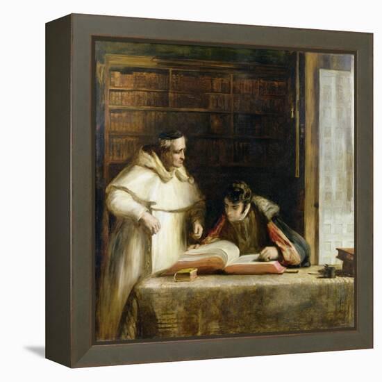 Washington Irving (1783-1859) Researching Columbus in the Convent of Rabida, 1828-29-Sir David Wilkie-Framed Premier Image Canvas