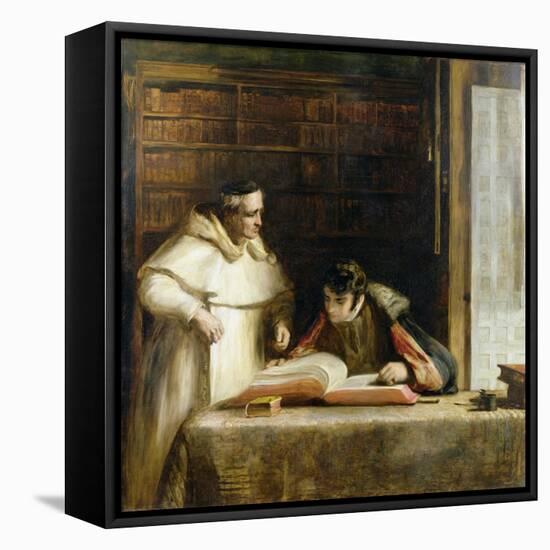Washington Irving (1783-1859) Researching Columbus in the Convent of Rabida, 1828-29-Sir David Wilkie-Framed Premier Image Canvas