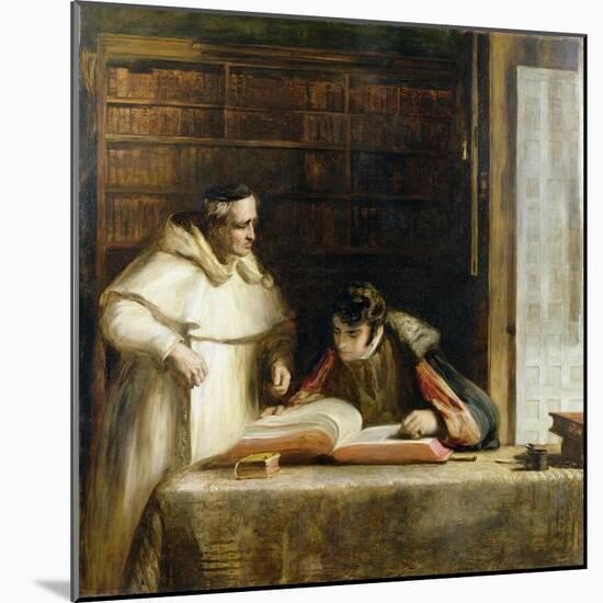 Washington Irving (1783-1859) Researching Columbus in the Convent of Rabida, 1828-29-Sir David Wilkie-Mounted Giclee Print