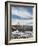 Washington, Male Sea Kayaker Paddling Along Cliffs Beneath Lighthouse on Tatoosh Island-Gary Luhm-Framed Photographic Print