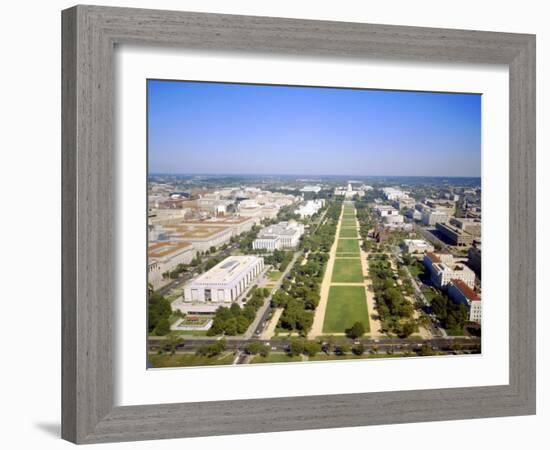 Washington Mall and Capitol Building from the Washington Monument, Washington DC, USA-Geoff Renner-Framed Photographic Print