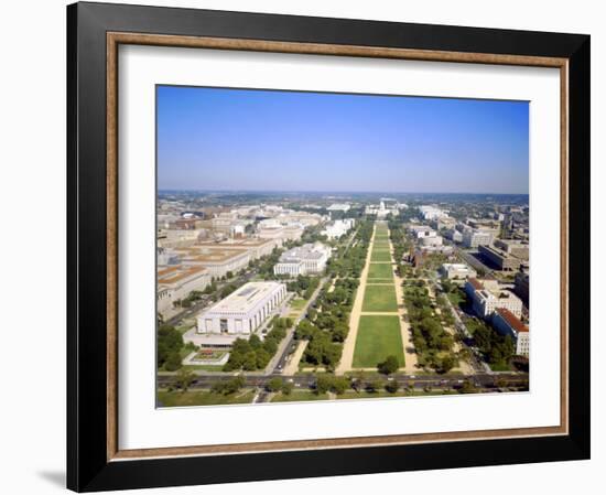 Washington Mall and Capitol Building from the Washington Monument, Washington DC, USA-Geoff Renner-Framed Photographic Print