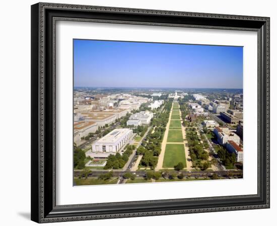 Washington Mall and Capitol Building from the Washington Monument, Washington DC, USA-Geoff Renner-Framed Photographic Print