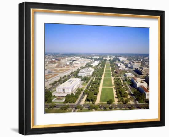 Washington Mall and Capitol Building from the Washington Monument, Washington DC, USA-Geoff Renner-Framed Photographic Print