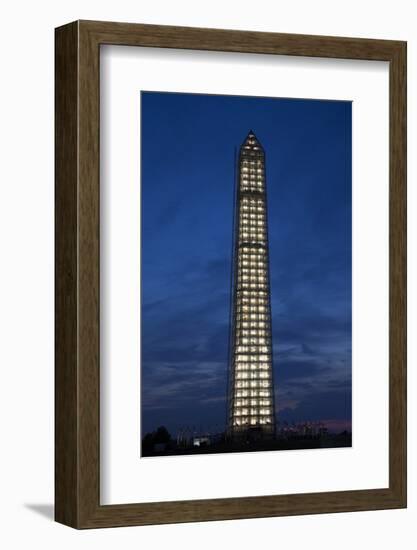 Washington Memorial with Scaffolding at Sunset, Washington DC-Joseph Sohm-Framed Photographic Print