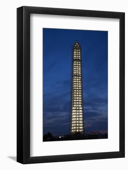 Washington Memorial with Scaffolding at Sunset, Washington DC-Joseph Sohm-Framed Photographic Print