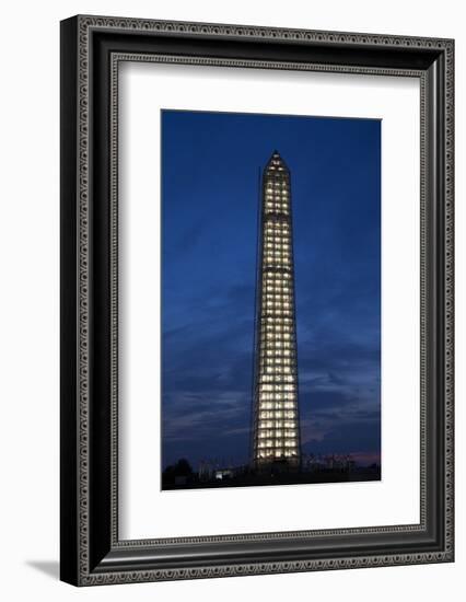 Washington Memorial with Scaffolding at Sunset, Washington DC-Joseph Sohm-Framed Photographic Print