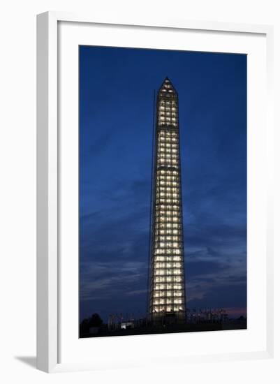 Washington Memorial with Scaffolding at Sunset, Washington DC-Joseph Sohm-Framed Photographic Print