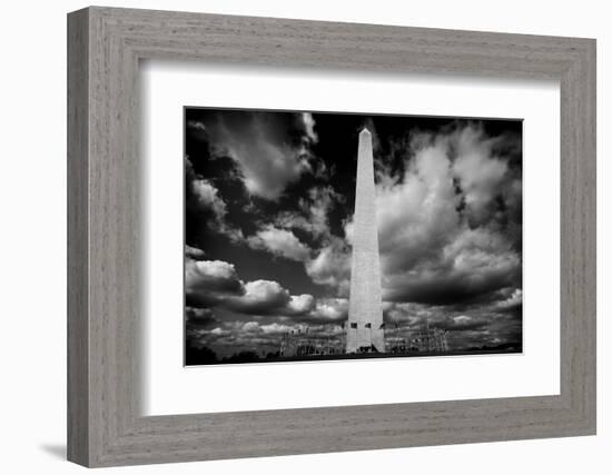 Washington Monument 1 BW-John Gusky-Framed Photographic Print