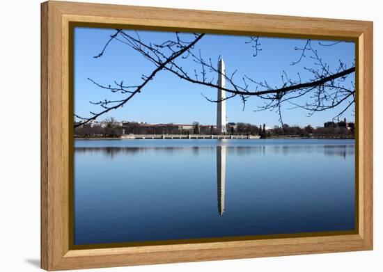 Washington Monument and Reflection-null-Framed Stretched Canvas