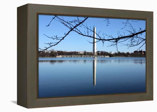 Washington Monument and Reflection-null-Framed Stretched Canvas